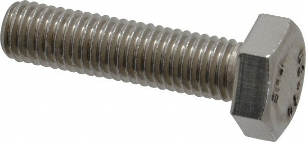 Hex Head Cap Screw: M10 x 1.50 x 40 mm, Grade 18-8 & Austenitic Grade A2 Stainless Steel, Uncoated
