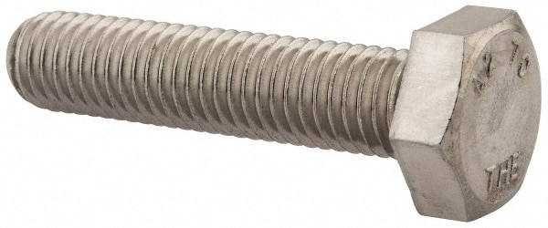 Hex Head Cap Screw: M10 x 1.50 x 45 mm, Grade 18-8 & Austenitic Grade A2 Stainless Steel, Uncoated