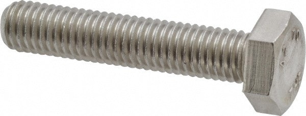 Hex Head Cap Screw: M10 x 1.50 x 50 mm, Grade 18-8 & Austenitic Grade A2 Stainless Steel, Uncoated