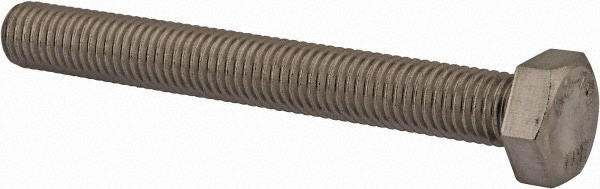 Hex Head Cap Screw: M12 x 1.75 x 100 mm, Grade 18-8 & Austenitic Grade A2 Stainless Steel, Uncoated