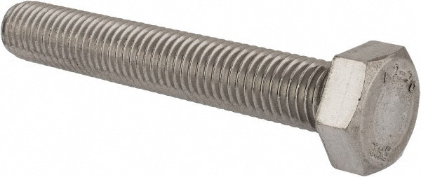 Hex Head Cap Screw: M14 x 2.00 x 90 mm, Grade 18-8 & Austenitic Grade A2 Stainless Steel, Uncoated