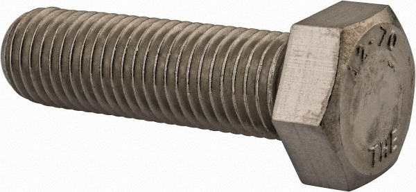 Hex Head Cap Screw: M16 x 2.00 x 55 mm, Grade 18-8 & Austenitic Grade A2 Stainless Steel, Uncoated