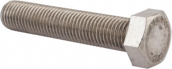 Hex Head Cap Screw: M20 x 2.50 x 100 mm, Grade 18-8 & Austenitic Grade A2 Stainless Steel, Uncoated