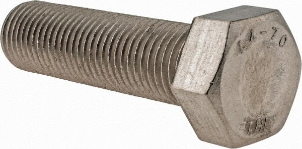 Hex Head Cap Screw: M22 x 2.50 x 80 mm, Grade 18-8 & Austenitic Grade A2 Stainless Steel, Uncoated