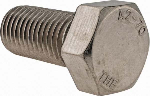 Hex Head Cap Screw: M24 x 3.00 x 50 mm, Grade 18-8 & Austenitic Grade A2 Stainless Steel, Uncoated