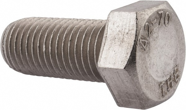 Hex Head Cap Screw: M24 x 3.00 x 55 mm, Grade 18-8 & Austenitic Grade A2 Stainless Steel, Uncoated