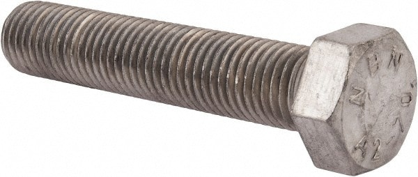 Hex Head Cap Screw: M24 x 3.00 x 120 mm, Grade 18-8 & Austenitic Grade A2 Stainless Steel, Uncoated