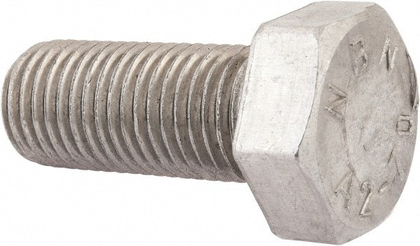 Hex Head Cap Screw: M30x3.5, 70.00 mm Length Under Head, Grade 18-8 & Austenitic Grade A2 Stainless Steel, Bright/Uncoated Finish