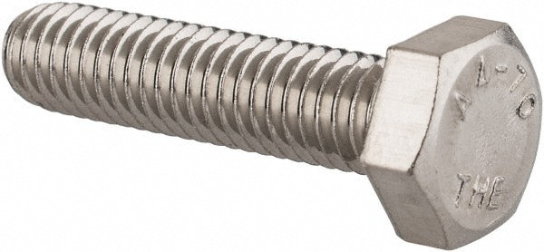 Hex Head Cap Screw: M6 x 1.00 x 25 mm, Grade 316 & Austenitic Grade A4 Stainless Steel, Uncoated