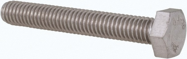 Hex Head Cap Screw: M6 x 1.00 x 40 mm, Grade 316 & Austenitic Grade A4 Stainless Steel, Uncoated