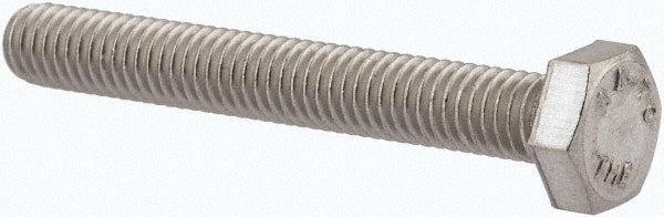 Hex Head Cap Screw: M6 x 1.00 x 45 mm, Grade 316 & Austenitic Grade A4 Stainless Steel, Uncoated