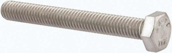 Hex Head Cap Screw: M6 x 1.00 x 50 mm, Grade 316 & Austenitic Grade A4 Stainless Steel, Uncoated