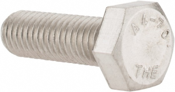 Hex Head Cap Screw: M8 x 1.25 x 25 mm, Grade 316 & Austenitic Grade A4 Stainless Steel, Uncoated