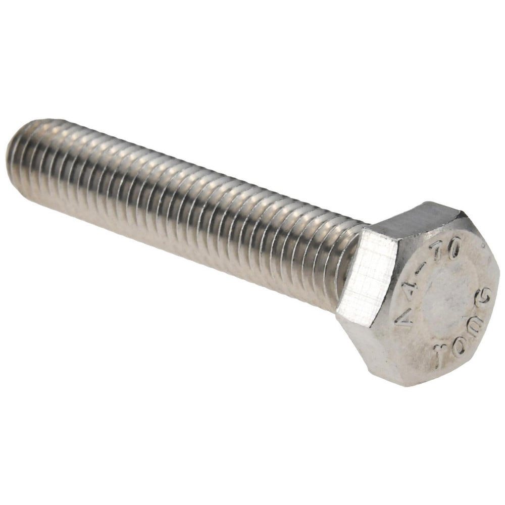 Hex Head Cap Screw: M8 x 1.25 x 45 mm, Grade 316 & Austenitic Grade A4 Stainless Steel, Uncoated