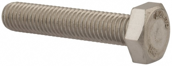 Hex Head Cap Screw: M10 x 1.50 x 50 mm, Grade 316 & Austenitic Grade A4 Stainless Steel, Uncoated