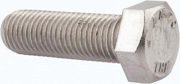 Hex Head Cap Screw: M16 x 2.00 x 50 mm, Grade 316 & Austenitic Grade A4 Stainless Steel, Uncoated
