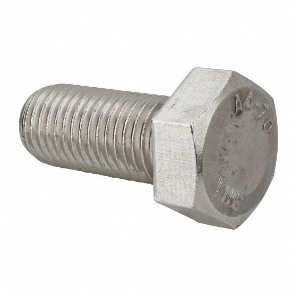 Hex Head Cap Screw: M20 x 2.50 x 45 mm, Grade 316 & Austenitic Grade A4 Stainless Steel, Uncoated