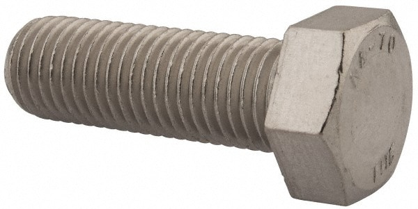 Hex Head Cap Screw: M20 x 2.50 x 60 mm, Grade 316 & Austenitic Grade A4 Stainless Steel, Uncoated