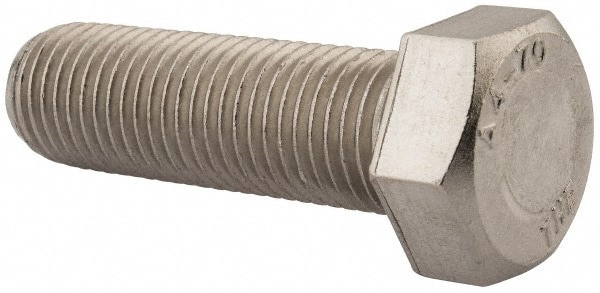 Hex Head Cap Screw: M22 x 2.50 x 70 mm, Grade 316 & Austenitic Grade A4 Stainless Steel, Uncoated