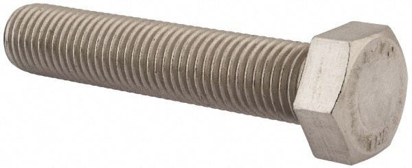 Hex Head Cap Screw: M24 x 3.00 x 120 mm, Grade 316 & Austenitic Grade A4 Stainless Steel, Uncoated