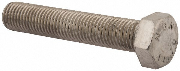 Hex Head Cap Screw: M24 x 3.00 x 130 mm, Grade 316 & Austenitic Grade A4 Stainless Steel, Uncoated