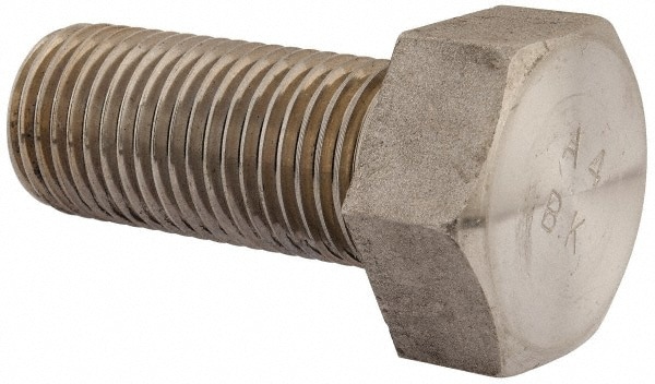 Hex Head Cap Screw: M33 x 3.50 x 80 mm, Grade 316 & Austenitic Grade A4 Stainless Steel, Uncoated