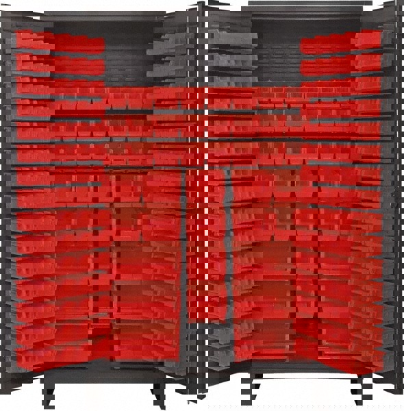 Bin Combination Lockable Storage & Welded Steel Storage Cabinet: 48