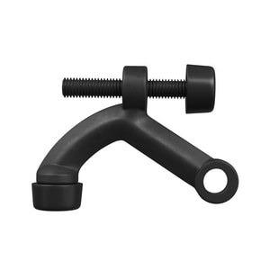 Solid Brass Hinge Pin Doorstop in Matte Black
