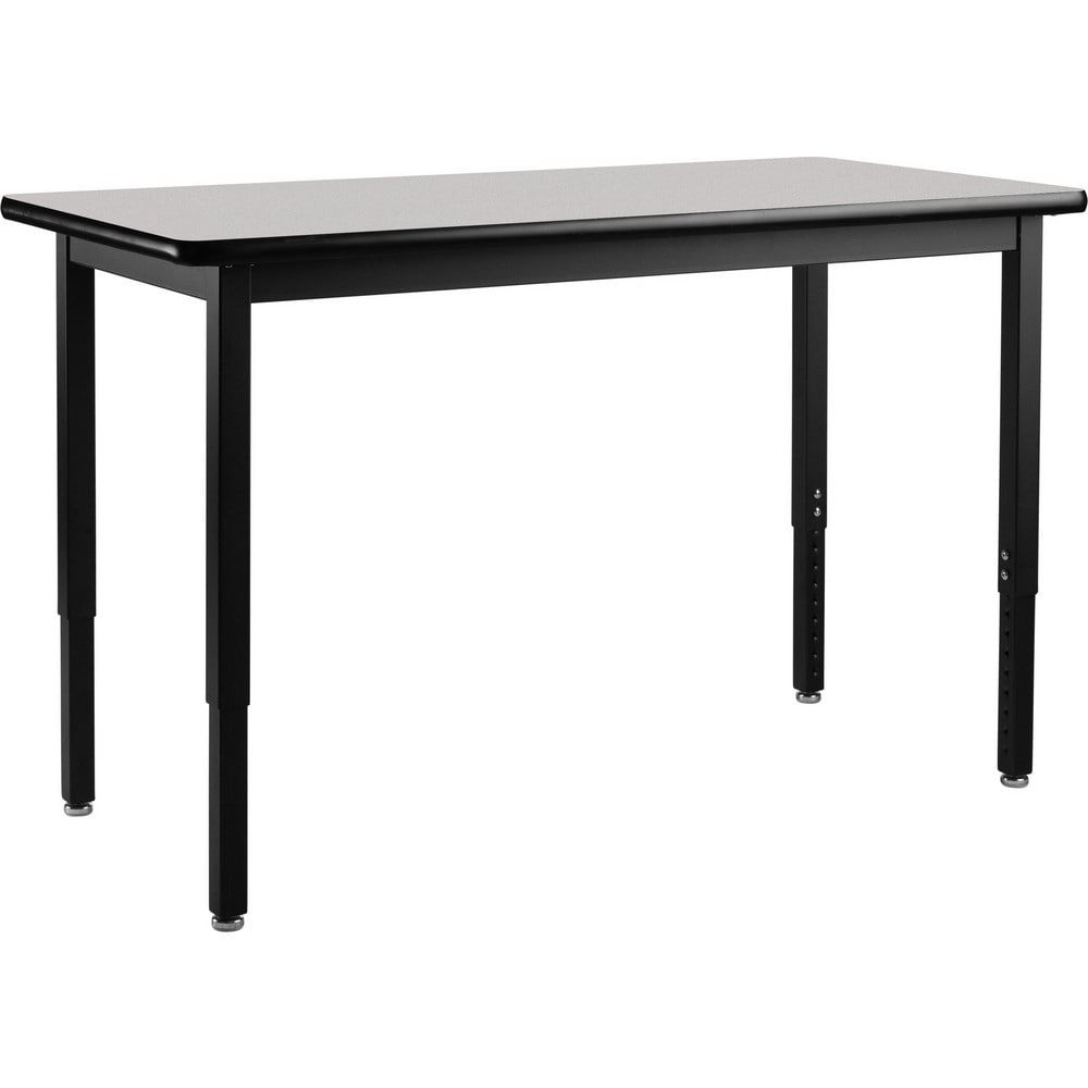 Stationary Tables; Table Type: Utility; Activity ; Body Material: HPL Particleboard Core with T-Mold ; Table Top Color: Gray ; Frame Color: Black ; Overall Height (Inch): 22-1/4 ; Overall Length (Inch): 72