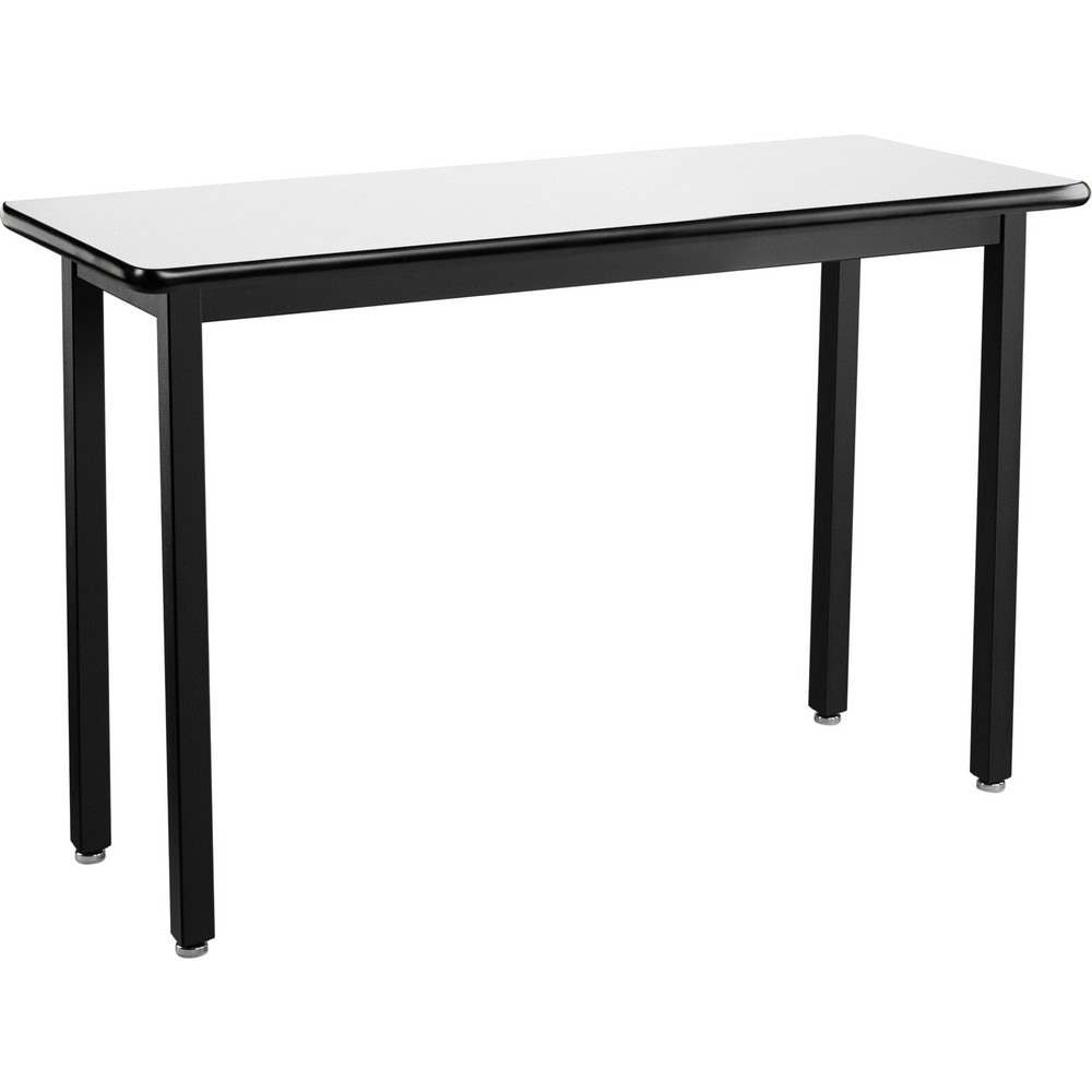 Stationary Tables; Table Type: Utility; Activity ; Body Material: High Pressure Laminate ; Table Top Color: White ; Frame Color: Black ; Overall Height (Inch): 30 ; Overall Length (Inch): 72