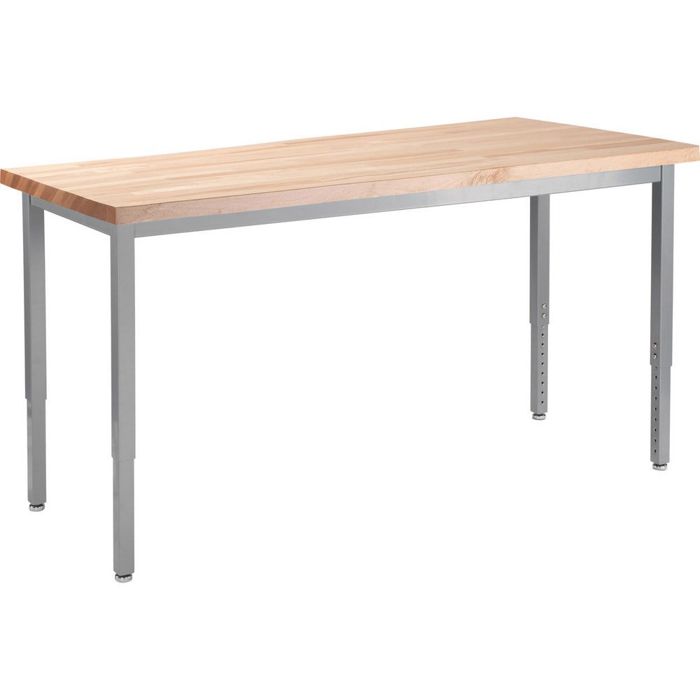 Stationary Tables; Table Type: Utility; Activity ; Body Material: Maplewood ; Table Top Color: Beige ; Frame Color: Gray ; Overall Height (Inch): 37 ; Overall Length (Inch): 60