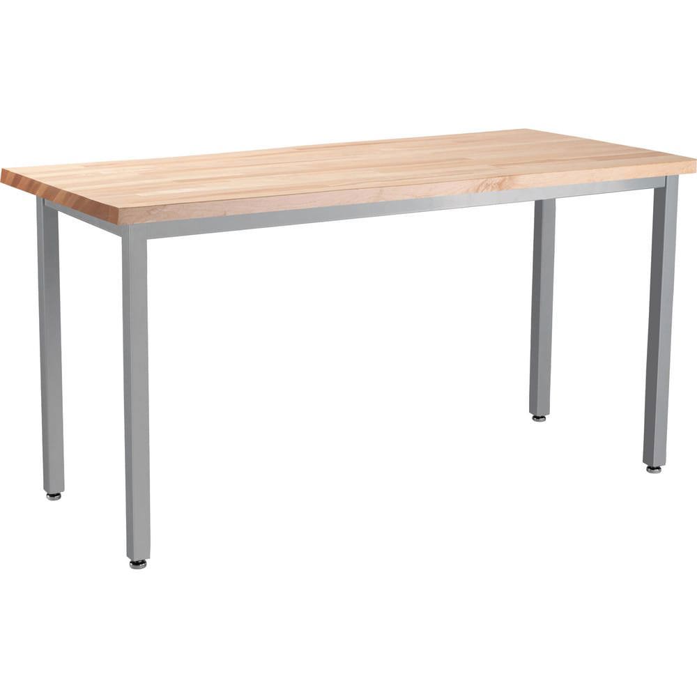 Stationary Tables; Table Type: Utility; Activity ; Body Material: Maplewood ; Table Top Color: Beige ; Frame Color: Gray ; Overall Height (Inch): 30 ; Overall Length (Inch): 72