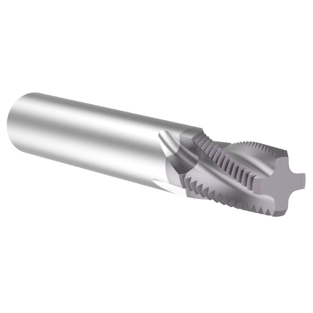 Helical Flute Thread Mill: 3/4, Internal & External, 4 Flute, Solid Carbide