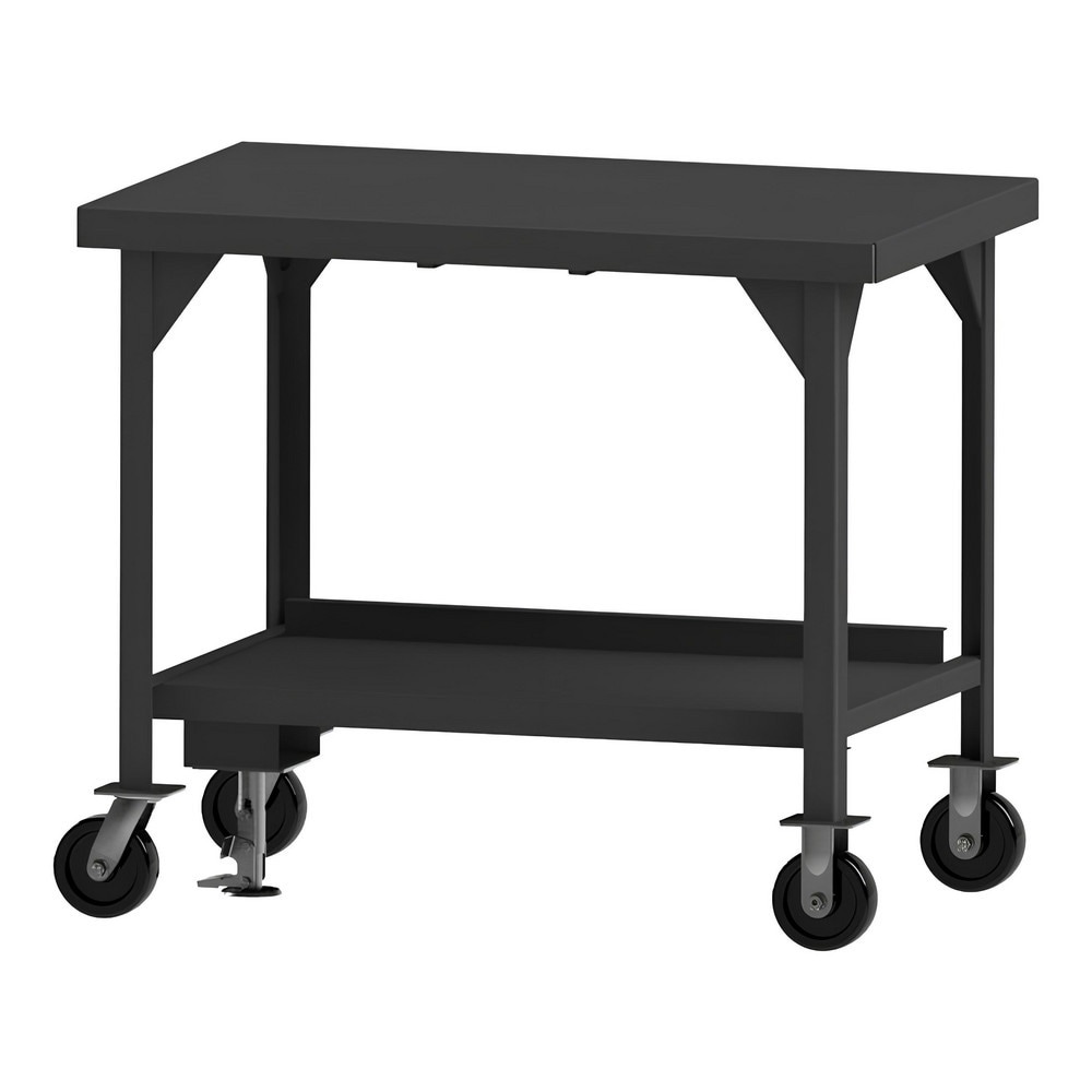 Mobile Work Benches; Type: Heavy-Duty Mobile Workbench with Floor Lock ; Bench Type: Heavy-Duty Mobile Workbench ; Edge Type: Square ; Depth (Inch): 30 ; Leg Style: Fixed ; Load Capacity (Lb. - 3 Decimals): 3600.000