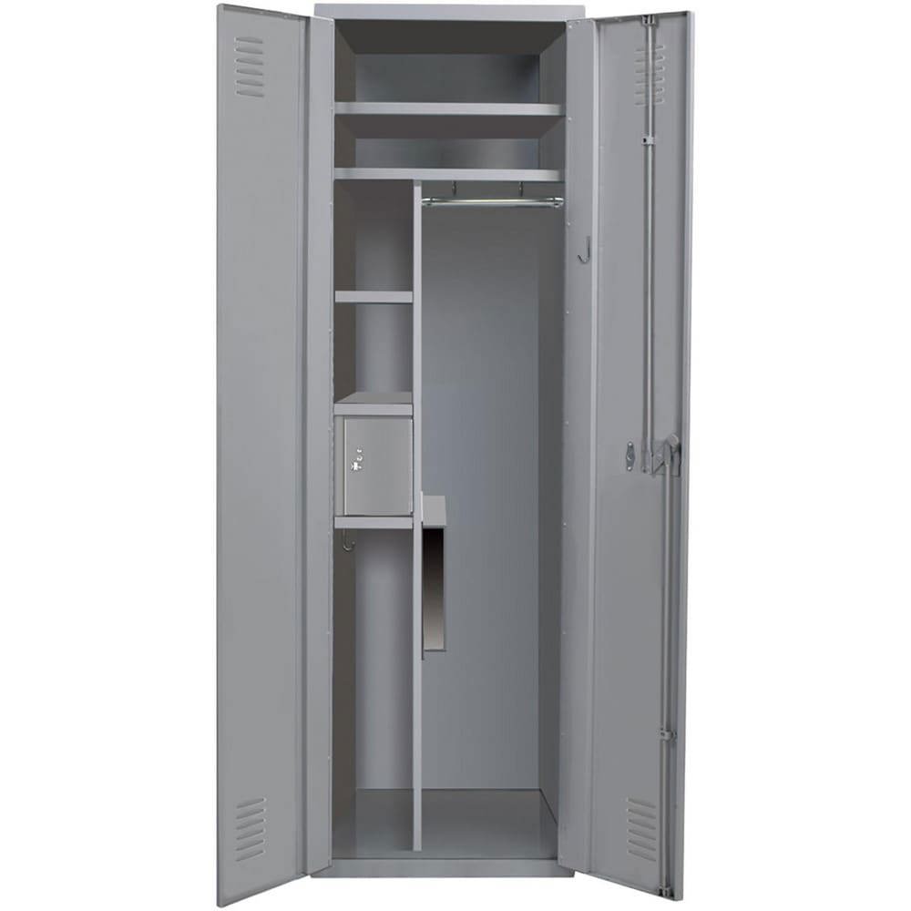Lockers; Locker Style: Horizontal ; Locker Configuration: 1-Wide ; Assembled: Yes ; Shelf Capacity: 100 ; Handle Type: Projecting Turn-Handle ; Locker Material: Steel