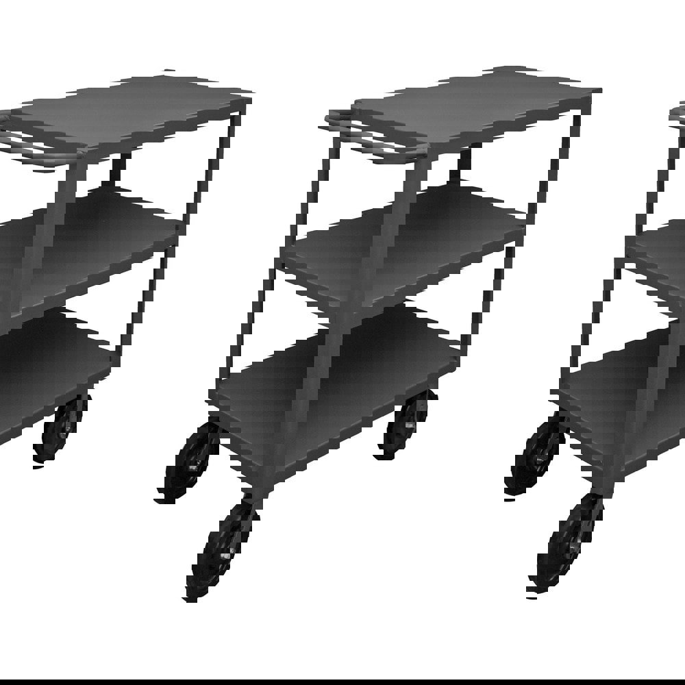 Heavy-Duty Service Utility Cart: Steel, Gray