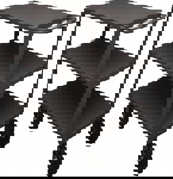 Heavy-Duty Service Utility Cart: Steel, Gray