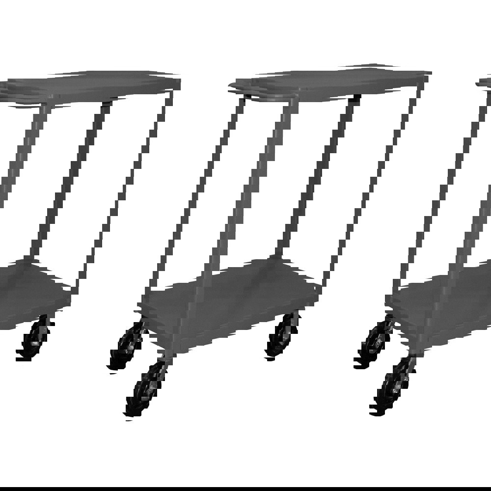 Heavy-Duty Service Utility Cart: Steel, Gray