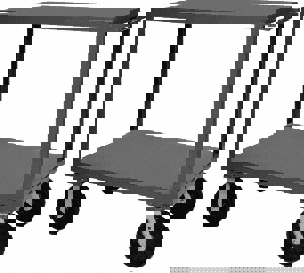 Heavy-Duty Service Utility Cart: Steel, Gray