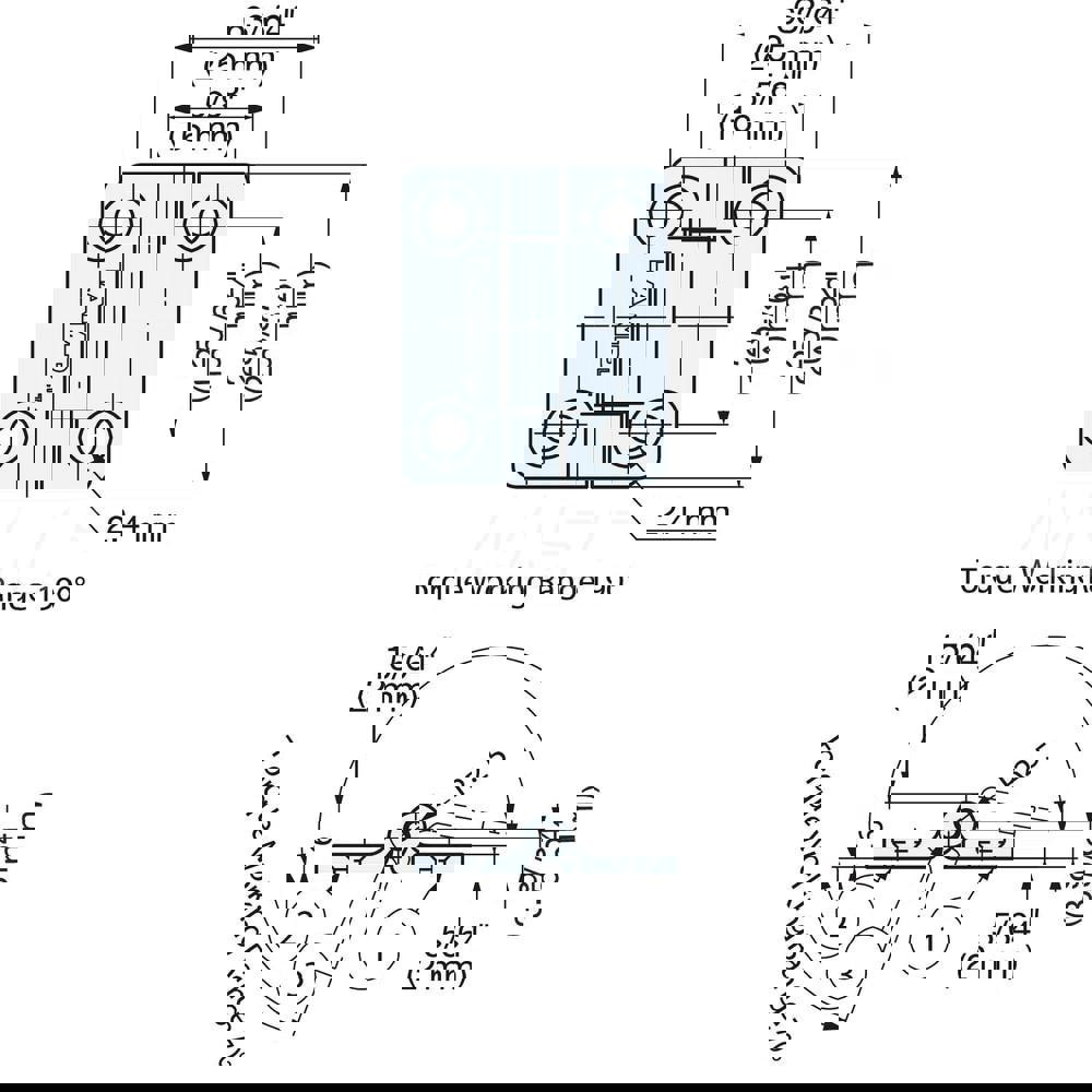 Compact Torque Hinge: 4 Mounting Holes