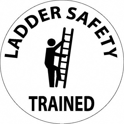 Pack of 25 Ladder Safety Trained, Hard Hat Labels