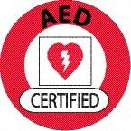 Pack of 25 AED Certified, Hard Hat Labels