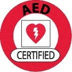 Pack of 25 AED Certified, Hard Hat Labels
