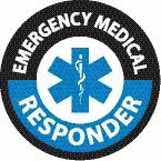 Pack of 25 Emergency Medical Responder, Hard Hat Labels