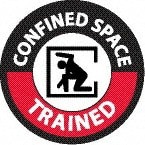 Pack of 25 Confined Space Trained, Hard Hat Labels