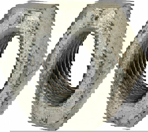 Hex Nut: 2 - 4-1/2, A194 Grade 2H Steel, Hot Dipped Galvanized Finish