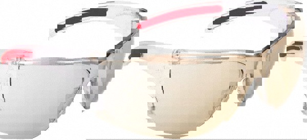 Safety Glasses: Scratch-Resistant, Polycarbonate, Clear Mirror Lenses, Full-Framed