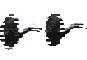 Wave Lever Right Hand Dummy Door Lock in Matte Black