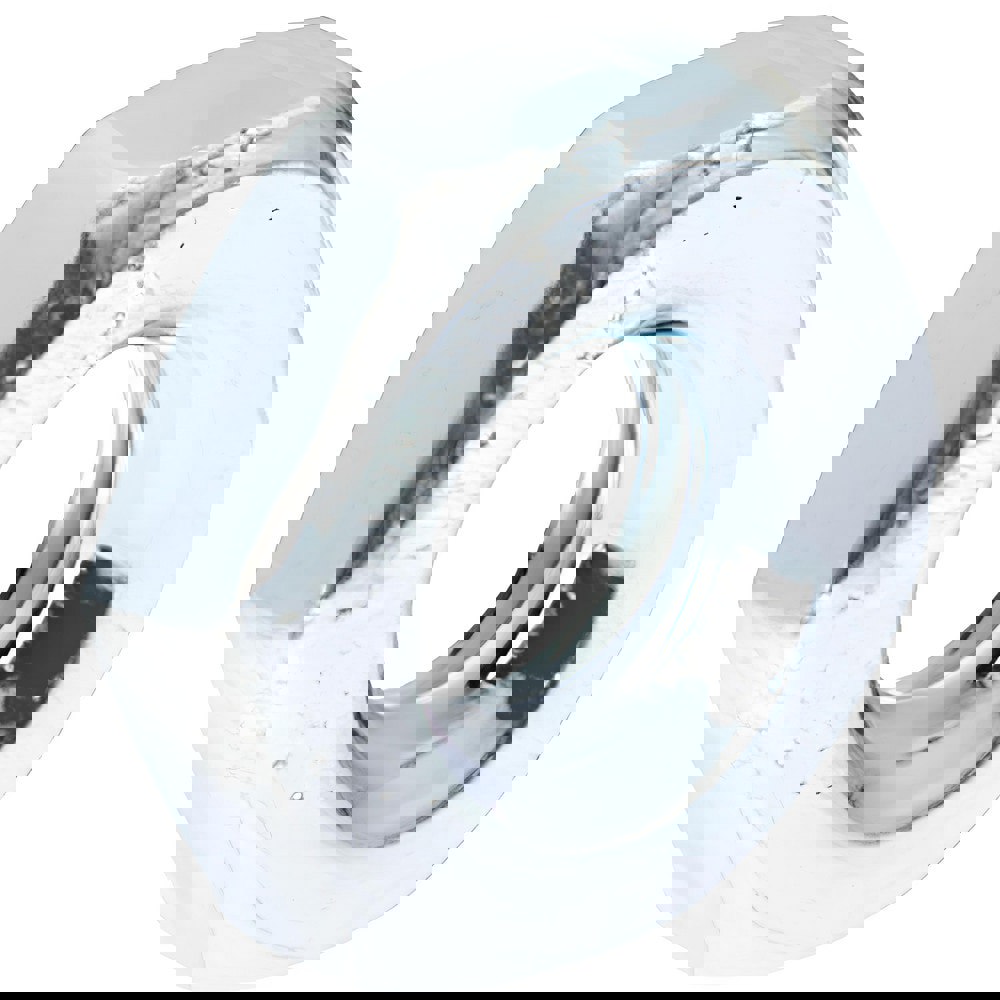 Hex Nut: #3-48, Grade 2 Steel, Zinc Clear Finish