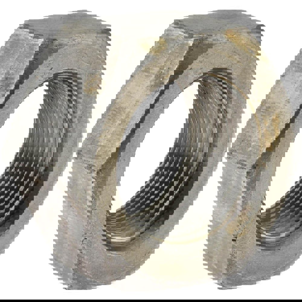 Hex Nut: 1/2-20, Grade 2 & Grade A Steel, Zinc Clear Finish